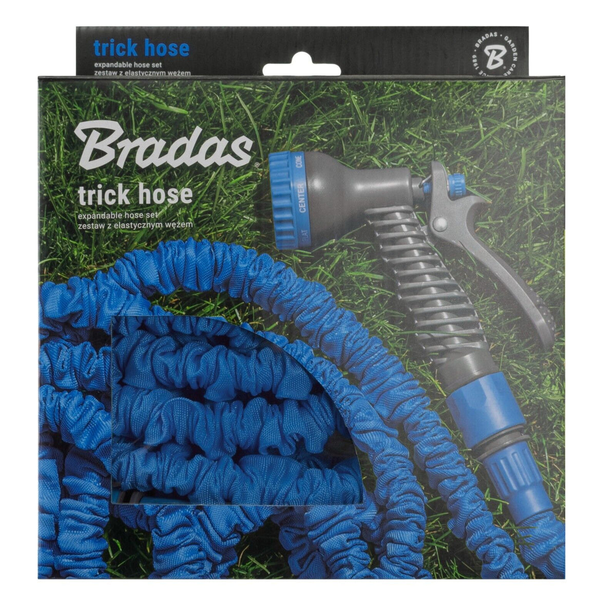 Blue Expandable Pressure Water Hose Set with Sprayer