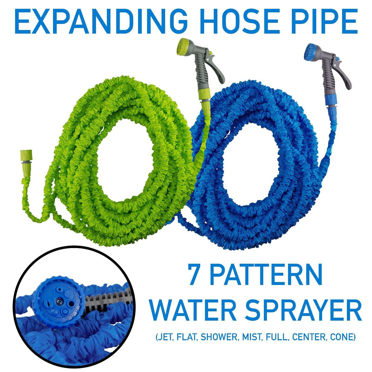 Expandable Anti-kink Pressure Water Hose Set with Sprayer