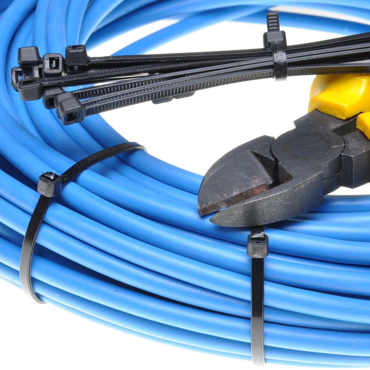 Black or White Cable Ties, 18kg Break Strength, 2.5mm x 100mm/ 150mm/ 200mm