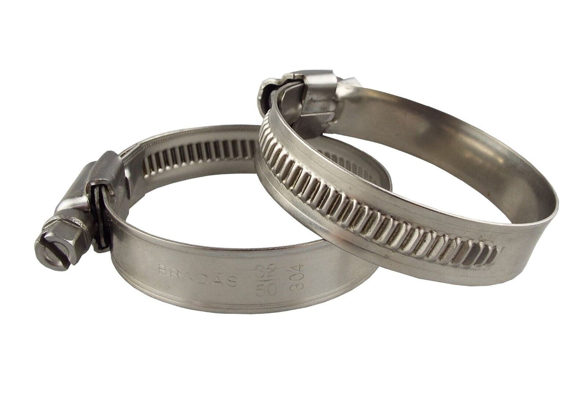 8mm - 12mm Jubilee Type Clip Stainless Steel Hose Clamp Worm Drive Marine Grade