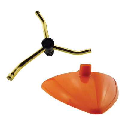 Orange Rotating Leaf Sprinkler for Watering Garden Lawns & Plants, 2x Pack