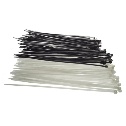 Black or White Cable Ties, 18kg Break Strength, 4.8mm x 250mm