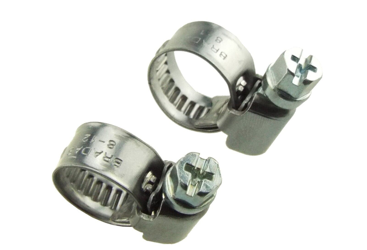 8mm - 12mm Jubilee Type Clip Stainless Steel Hose Clamp Worm Drive Marine Grade