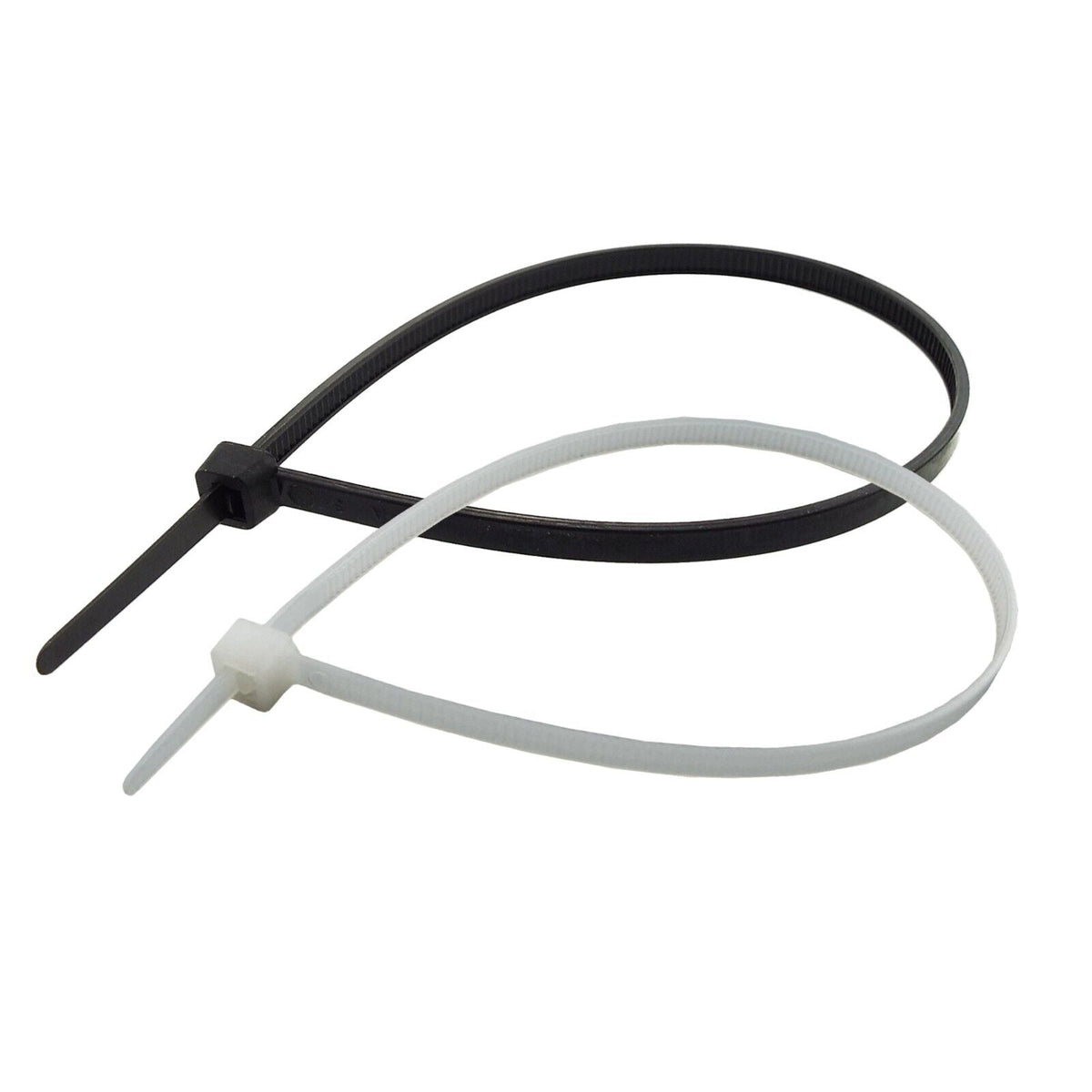 Black or White Cable Ties, 18kg Break Strength, 2.5mm x 100mm/ 150mm/ 200mm