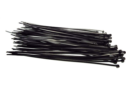Black or White Cable Ties, 18kg Break Strength, 2.5mm x 100mm/ 150mm/ 200mm