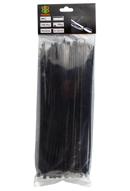 Black or White Cable Ties, 18kg Break Strength, 4.8mm x 300mm