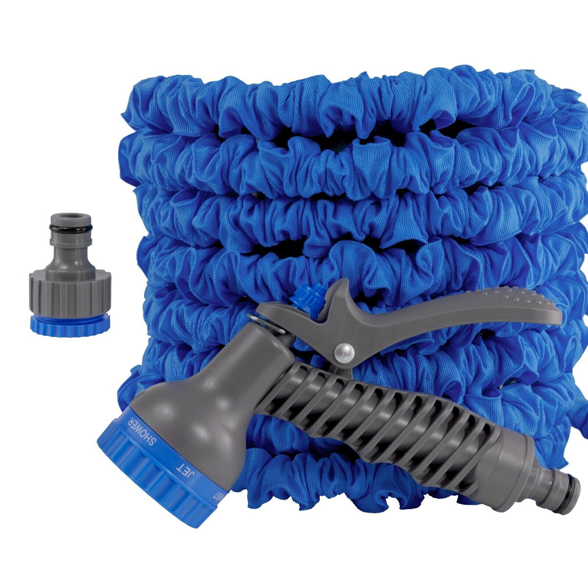 Blue Expandable Pressure Water Hose Set with Sprayer