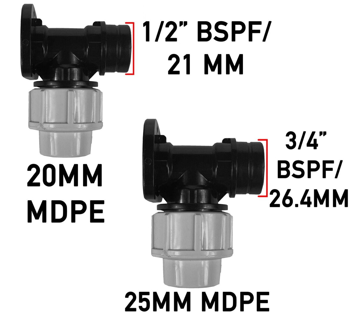 MDPE Compression Connector Fittings