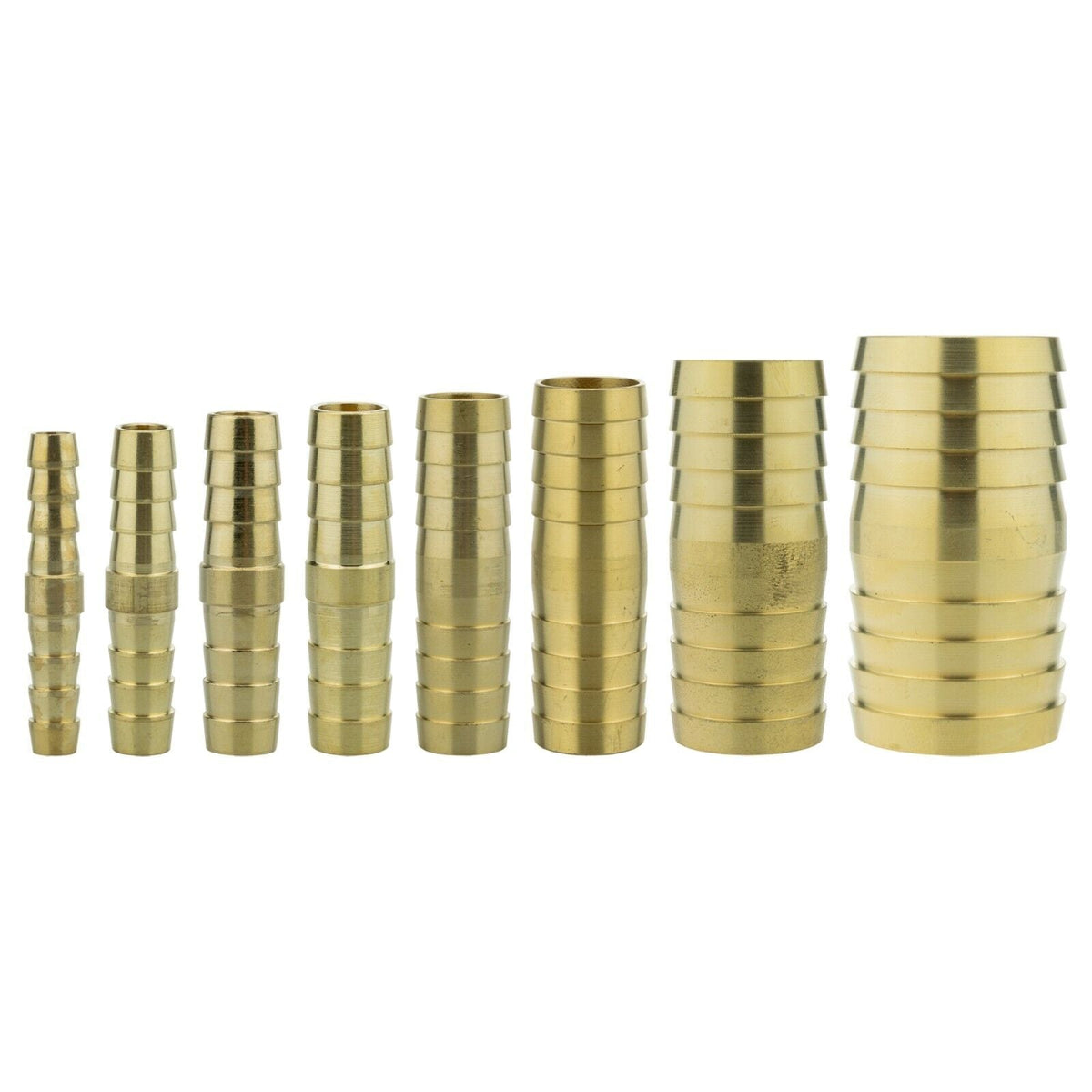 Metal Brass Straight Hose Joiner Barbed Connector Air Fuel Water Pipe Gas Tubing
