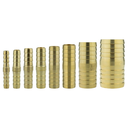 Metal Brass Straight Hose Joiner Barbed Connector Air Fuel Water Pipe Gas Tubing