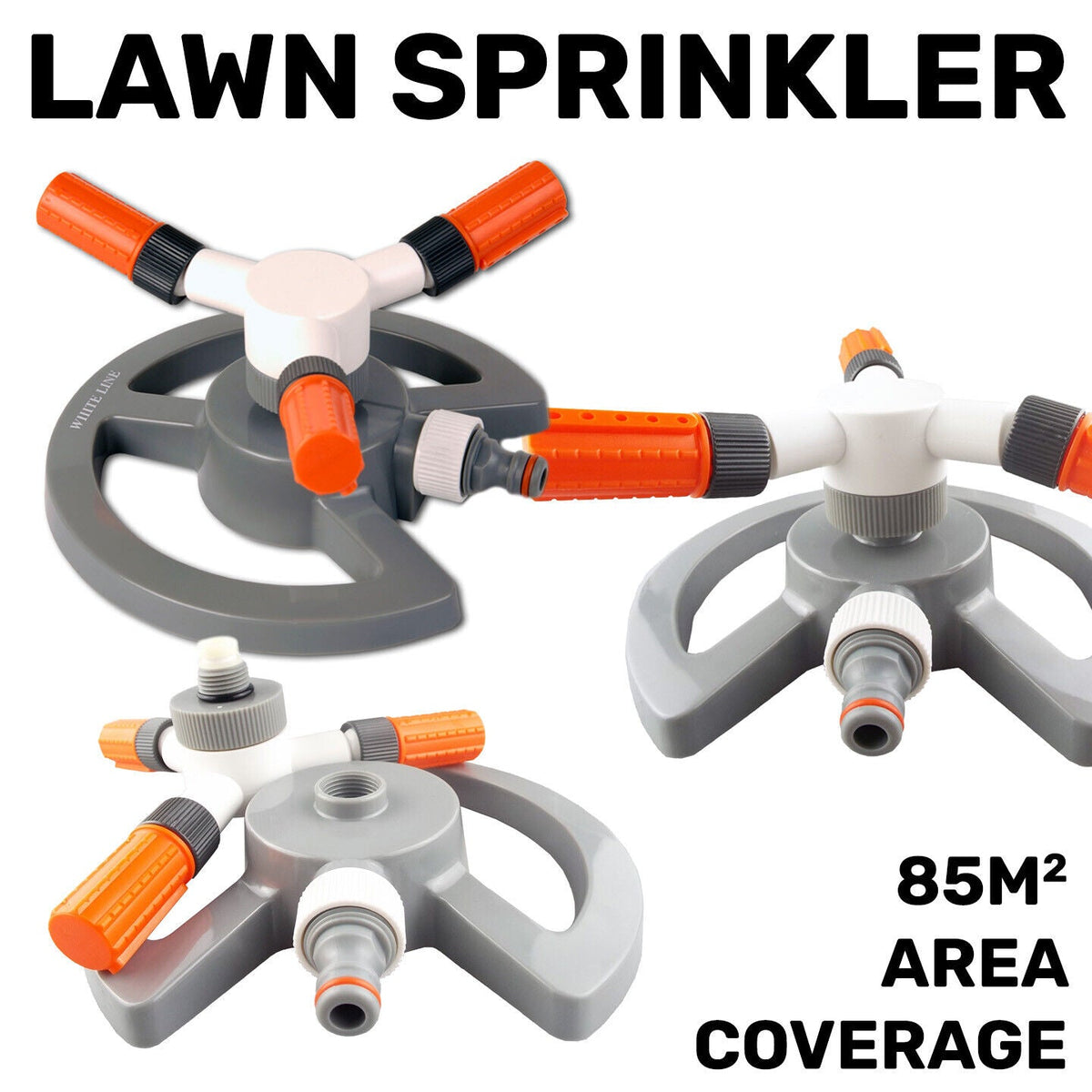 3-Arm Rotating Garden Lawn Sprinklers