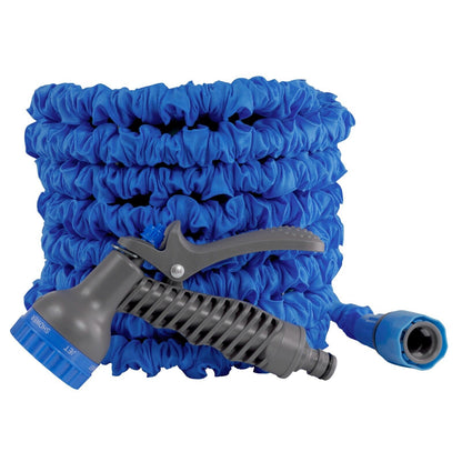 Blue Expandable Pressure Water Hose Set with Sprayer