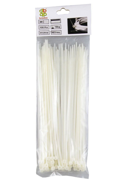Black or White Cable Ties, 18kg Break Strength, 4.8mm x 300mm