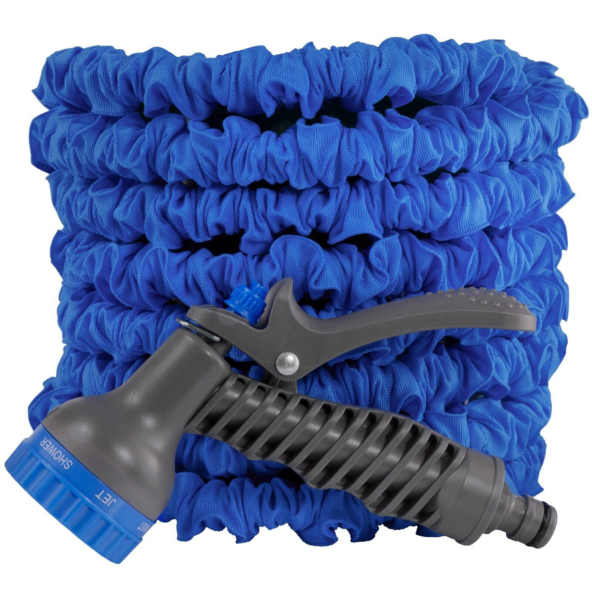 Blue Expandable Pressure Water Hose Set with Sprayer