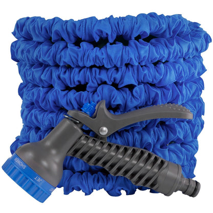 Blue Expandable Pressure Water Hose Set with Sprayer