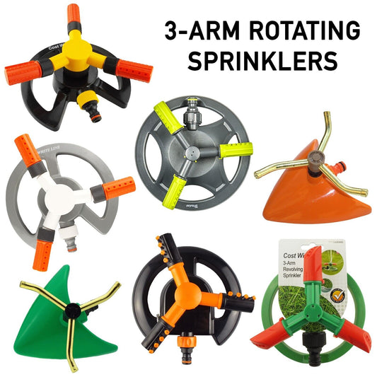 3-Arm Rotating Garden Lawn Sprinklers