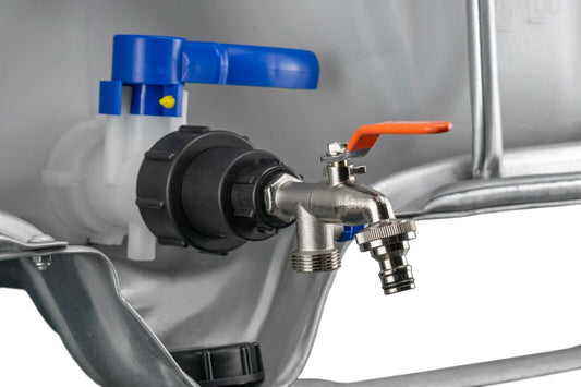IBC Swivel Extender 1/2" BSP with Double Outlet Quick Connector Tap