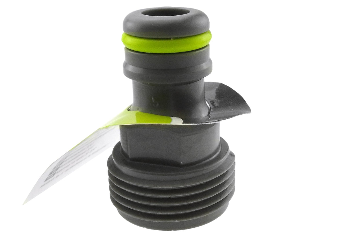 Male Tap Connector – 3/4” BSPM, Lime