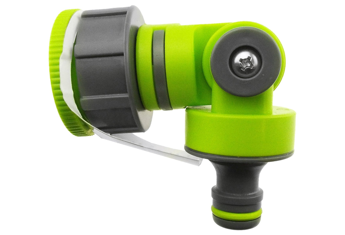 Adjustable Angle Garden Tap Connector, Lime