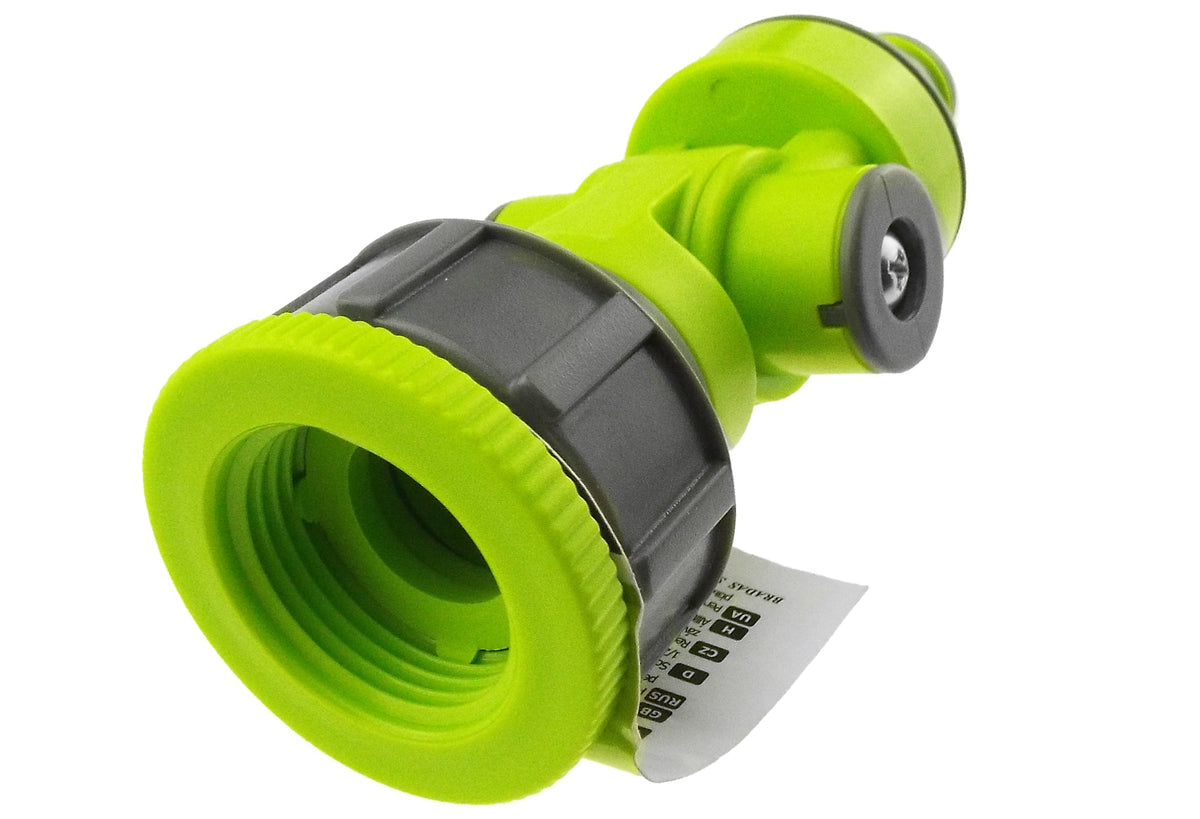 Adjustable Angle Garden Tap Connector, Lime