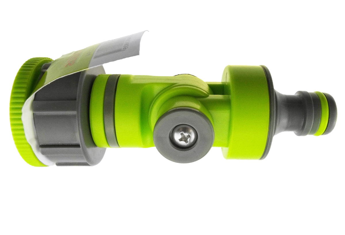 Adjustable Angle Garden Tap Connector, Lime