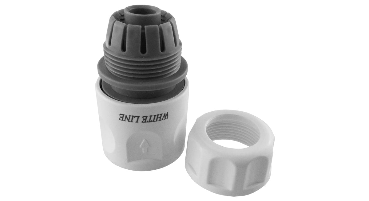 1/2" Female Hose Connector, White