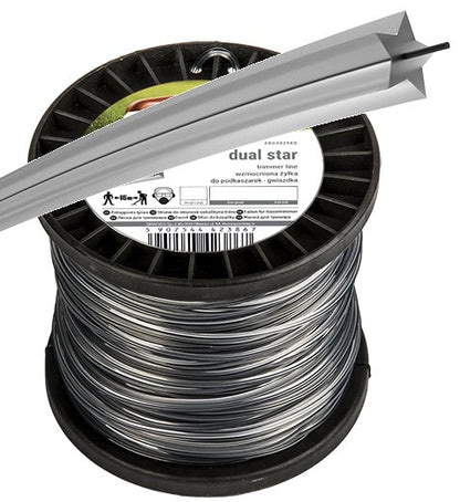 641m (2.5kg) Dual Star Ripper Trimmer Line, 2.4mm